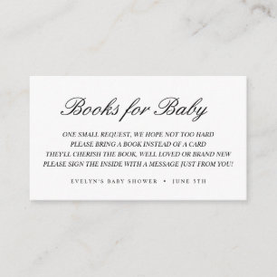 Books for Baby insert card