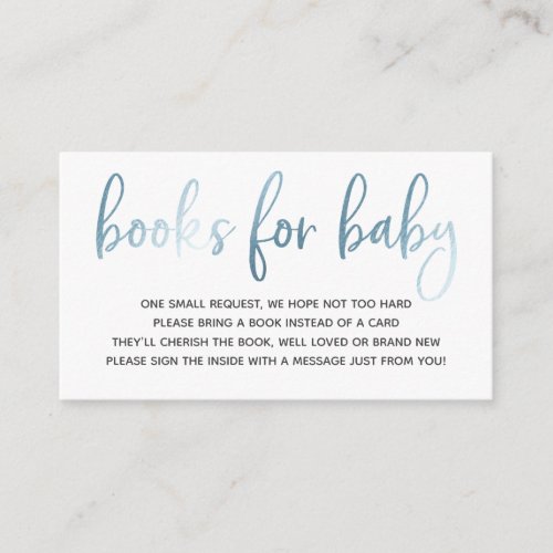 Books for Baby insert card