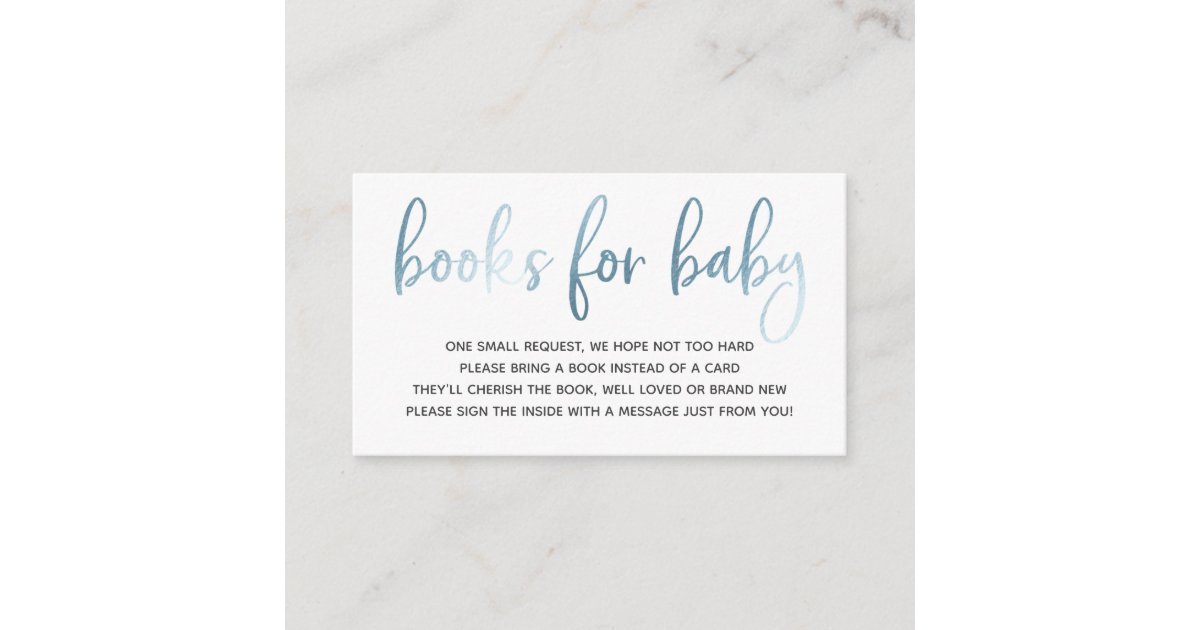 Books for Baby insert card Zazzle