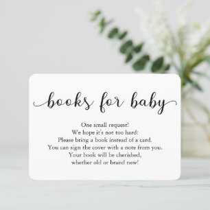 Books for Baby Insert Card for Baby Shower