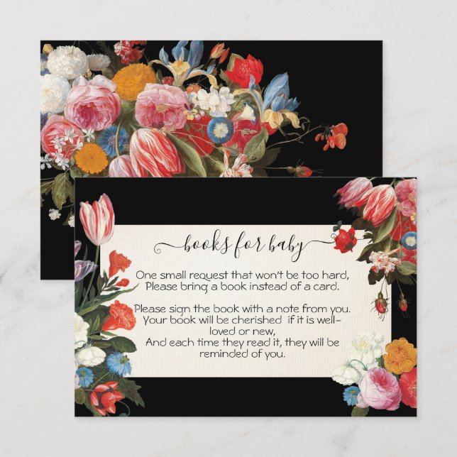 Books for Baby is Blooming Baby Shower Card (Front/Back)