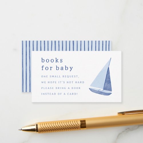 Books for Baby Italian Sailboat Blue Baby Shower