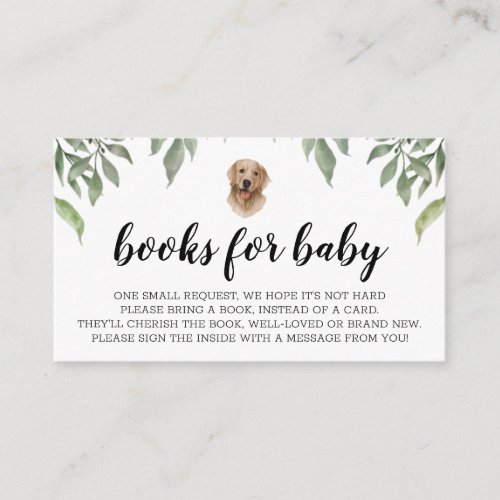 Books for Baby Labrador Retriever Watercolor Boho Enclosure Card