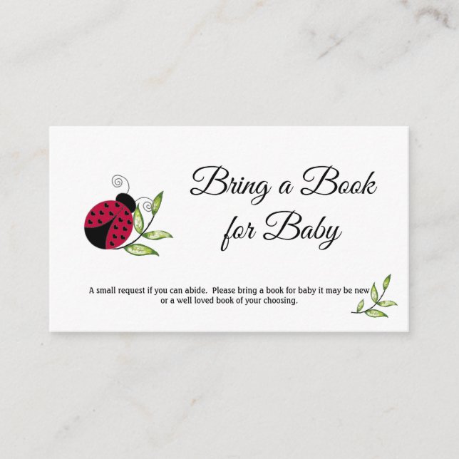 Books for Baby Ladybug Enclosure Card (Front)
