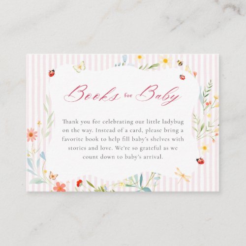 Books for Baby Ladybug Floral Garden Baby Shower
