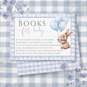 Books For Baby Little Bunny Balloons Baby Shower Enclosure Card