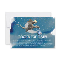 Books for Baby Little Knight Dragon Silver  Invitation