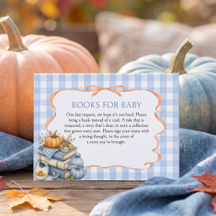 Books For Baby Little Pumpkin Baby Shower Enclosure Card