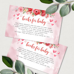 Books for baby Little Sweetheart Baby Shower Cute Enclosure Card
