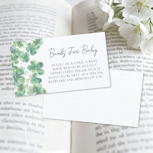 Books For Baby Lucky Shamrock Baby Shower Enclosure Card