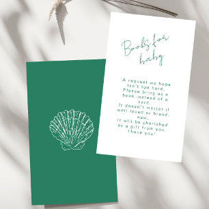 Books for Baby Marine Blue Coastal Baby Shower Enclosure Card