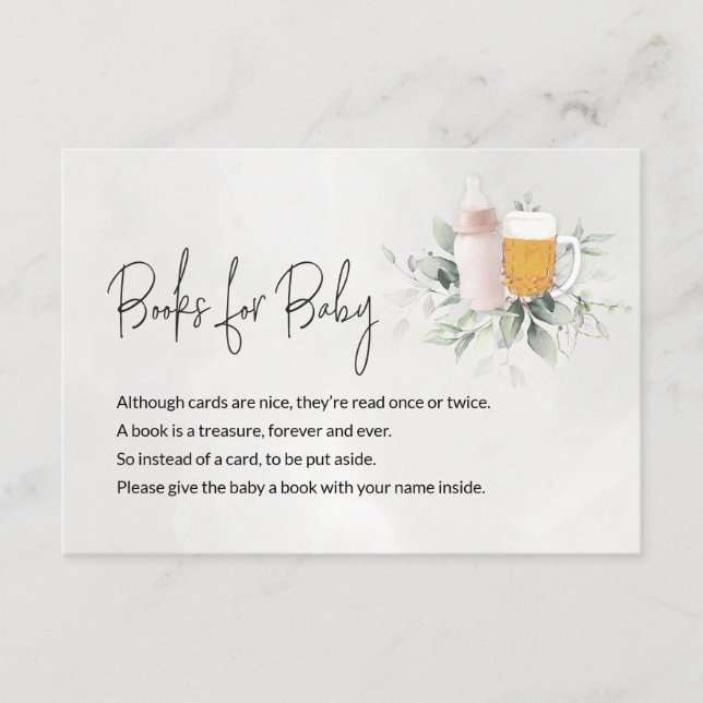 Books for Baby Message Card - A Baby is Brewing (Front)