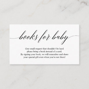 Books For Baby Minimalist Shower Invitation Insert