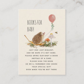 Books For Baby Mushrooms Hedgehog Balloon Girl Enclosure Card