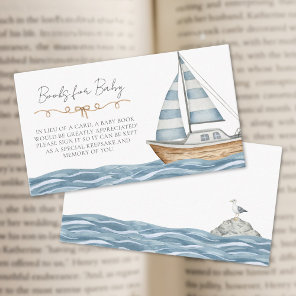 Books For Baby Nautical Baby Shower Enclosure Card