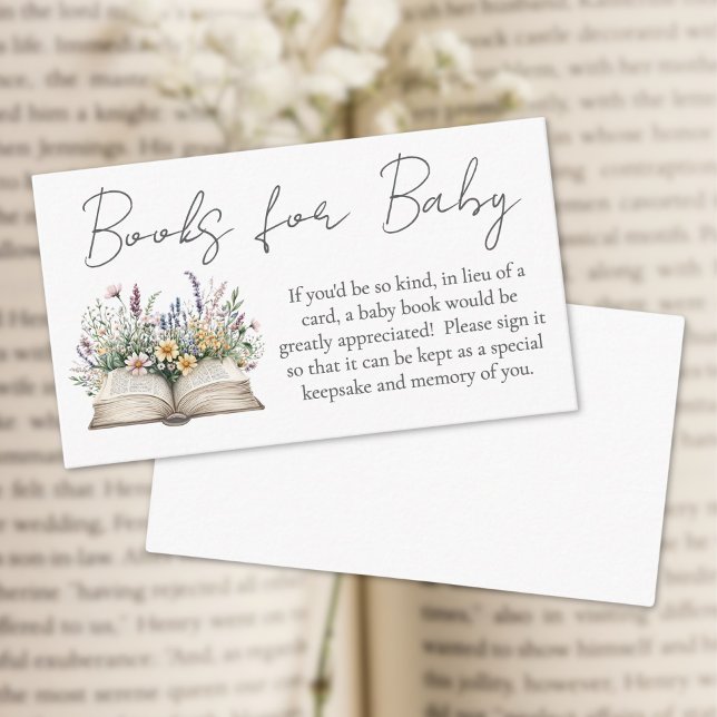 Books For Baby New Chapter Wildflower Baby Shower Enclosure Card (Books For Baby New Chapter Wildflower Baby Shower Enclosure Card)