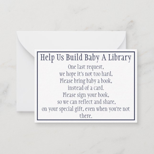 Books For Baby  Note Card (Front)
