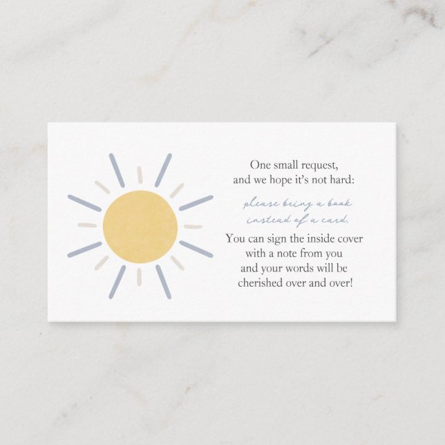 Books for Baby Pastel Blue Sunshine Enclosure Card (Front)