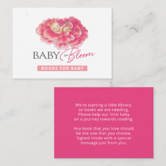 Books for Baby pink baby in bloom Enclosure Card