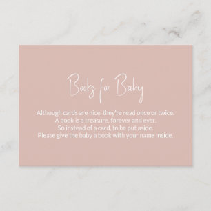Books for Baby Pink Baby Shower Book Request Encl Enclosure Card