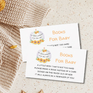 Books For Baby Pumpkin Baby Shower Enclosure Card