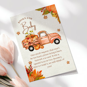 Books For Baby Pumpkin Truck Shower Card