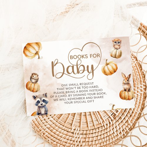 Books for Baby Pumpkins  Stuffed Animals  Enclosure Card