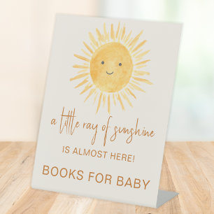 Books For Baby Ray Of Sunshine Baby Shower Pedestal Sign