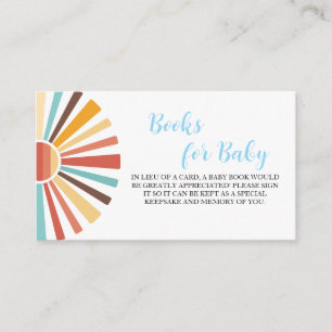 Books for Baby Ray of Sunshine Blue Baby Shower Enclosure Card