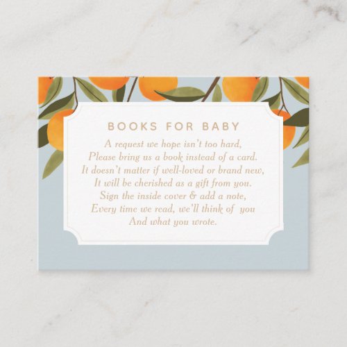 Books For Baby Request Little Cutie is on the Way Enclosure Card