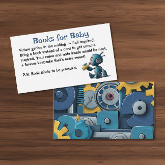 Books for Baby Robot Gears Enclosure Card