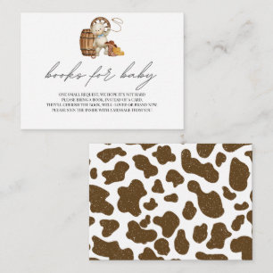 Books for Baby Rustic Cute Cowboy Wild Western Enclosure Card