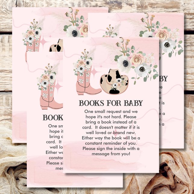 Books For Baby Saddle Up Western Cowgirl Theme Enclosure Card (Creator Uploaded)