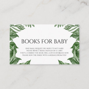 Books for Baby Safari Animals Tropical Baby Shower Enclosure Card