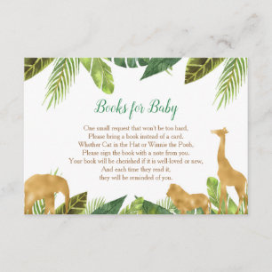 Books for baby, Safari book request inserts