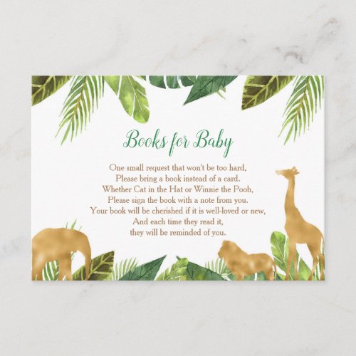 Books for baby Safari book request inserts