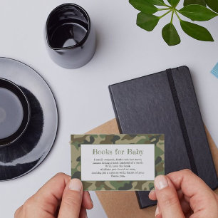 Books for Baby Shower Camo Enclosure Card