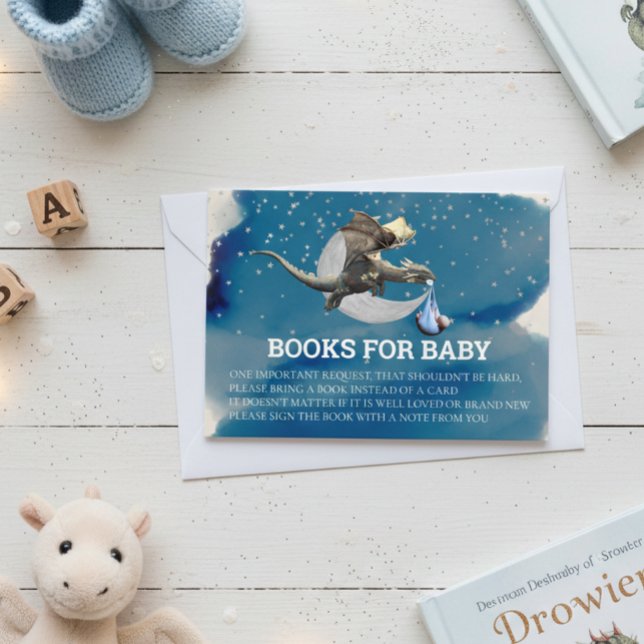 Books for Baby Shower Dragon Knight Enclosure Card (Creator Uploaded)
