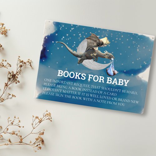Books for Baby Shower Dragon Knight Enclosure Card
