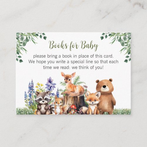 Books for baby Shower Enclosure Card