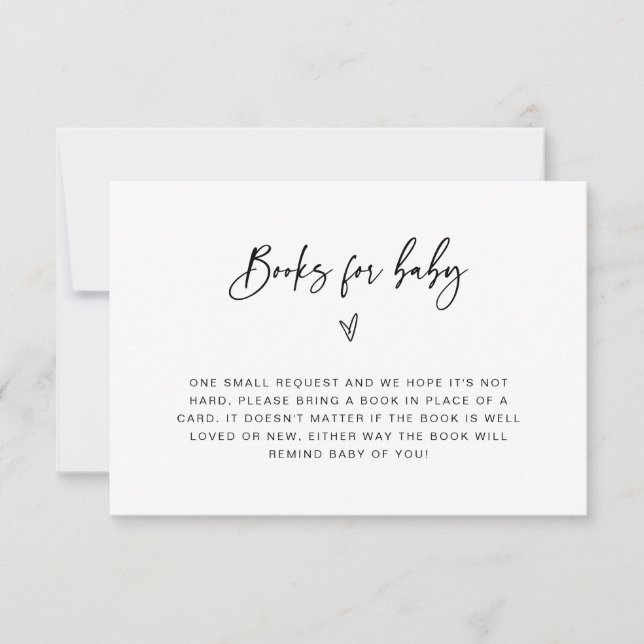 Books for Baby Shower Enclosure Request Card F201 (Front)