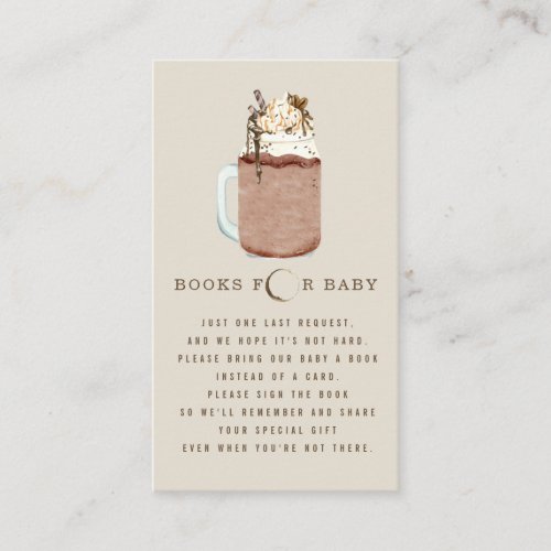 Books For Baby Shower Iced Coffee Book Request Enclosure Card