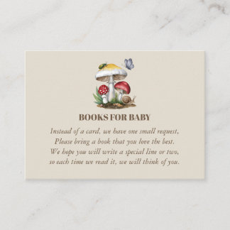 Books For Baby Shower Insects Woodland Mushroom Enclosure Card