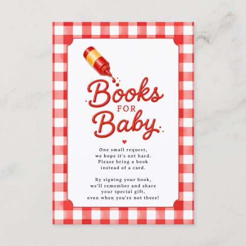 Books for Baby Shower Insert Card