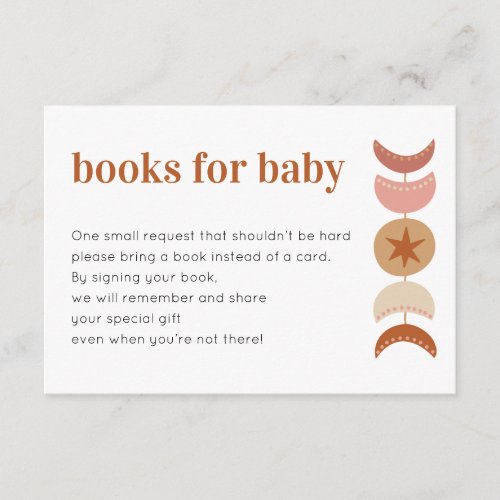 Books For Baby Shower Invitation Enclosure Card