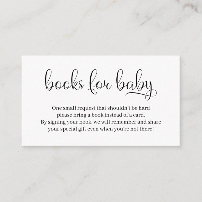 Books For Baby Shower Invitation Insert Card (Front)