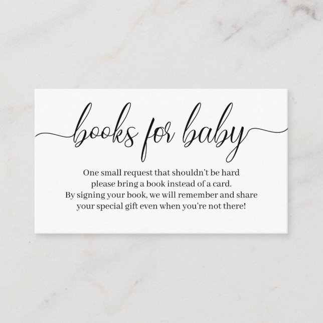 Books For Baby Shower Invitation Insert Card (Front)
