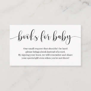 Books For Baby Shower Invitation Insert Card