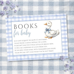 Books For Baby Silly Goose Blue Boy Baby Shower Enclosure Card