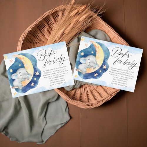 Books for baby sleeping elephant moon stars boy enclosure card